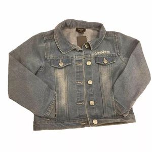 Jean Jacket Girl's 6/6X Blue Denim By Bebe